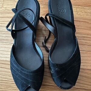 Cole Haan Air Nike Women’s Elegant Black Wedge Sandals 9B